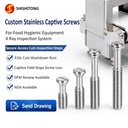 Custom Captive Shoulder Screw Small Flat Low Head Phillips Slotted Fasteners Manufacturer for X Ray Inspection System