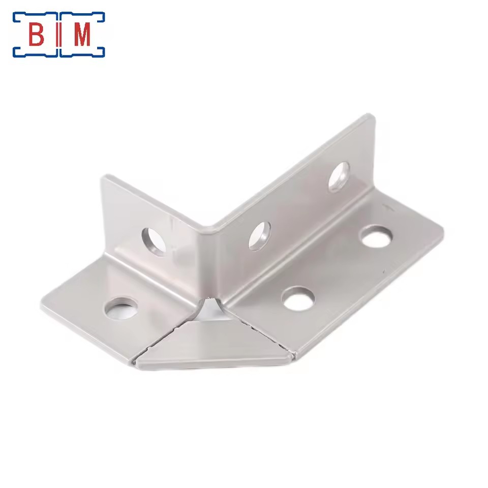 Wholesale 6 Hole 2D Unistrut Fitting Triangle Bracket Hot Dip Galvanized 90 Degree Seismic Connector BIM Brand