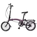 MINT 16-inch Folding Bike 9-speed Disc Brake Tri-folding Bike Steel S bar M BAR Aluminum Wheels 110kg Load Capacity