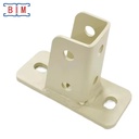 Unistrut Heavy Duty White Powder Coated 5mm Thickness Post Base Plate T Type Support Bracket for Single Channel