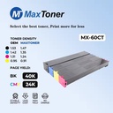 MaxToner Compatible MX60CT MX-60CT Chemical Toner Cartridge for Sharp MX-2630 2651 3050 3051 3060 3061 3070 Copier