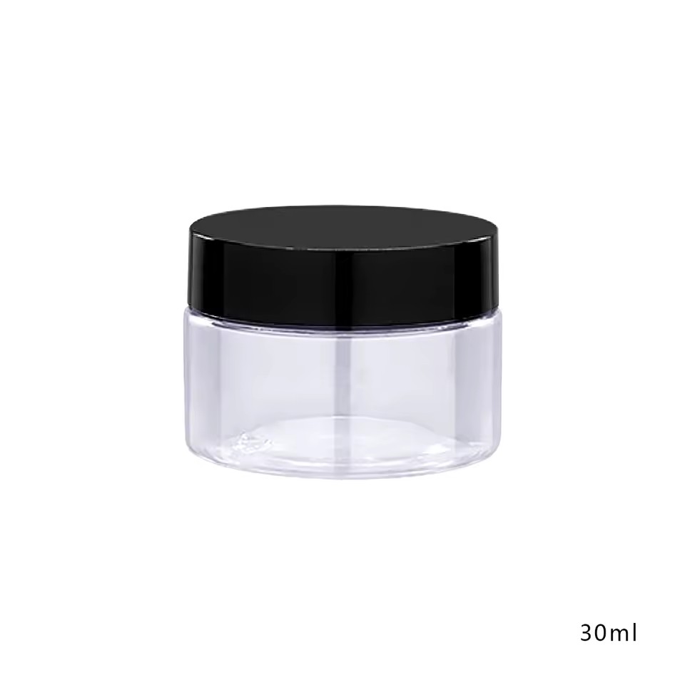25ml 30ml 40ml 50ml 60ml 80ml Skin Care Cream Jar clear PET Cosmetic Plastic Jar With Plastic Screw Cap