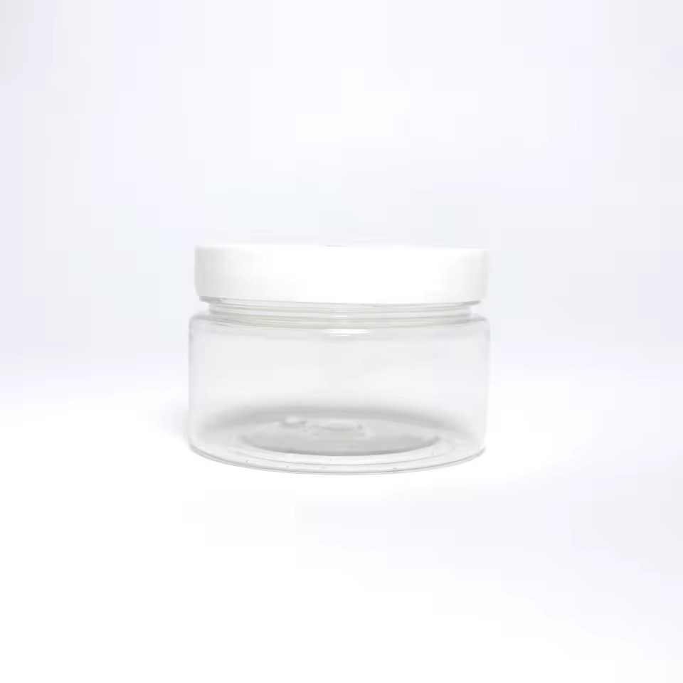 Factory Direct Sale 60ml 120ml 200ml 300ml 350ml 500ml 550ml Food Honey Cookie Food Jar With Lid Clear PET Spice Plastic Jar