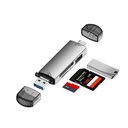 Portable Mini TF SD Card Reader Memory OTG Adapter U Disk Flash Drive All in One Aluminium Alloy Usb 6 In1 Usb 3.0 Type c Micro