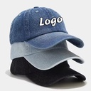 Custom Sporty Baseball Cap 3D Embroidered Logo Breathable Waterproof Denim Summer Casual Cowboy Hat for Unisex Adults