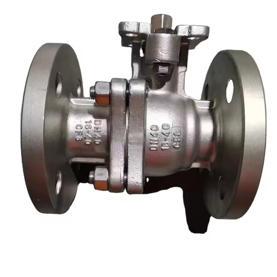 PN16 Ball Valve Supplier OEM Service Industrial Valves Stainless Steel 304 CF8 Flanged Type 2pcs DN50 2 Inch WOG