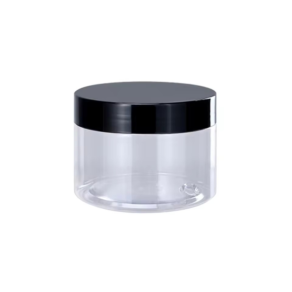 80ml 100ml 150ml 200ml 250ml 300ml Spiral Top PET Cosmetic Cream Packaging Cans, Clear, Empty Cans Plastic Body Cream Containers