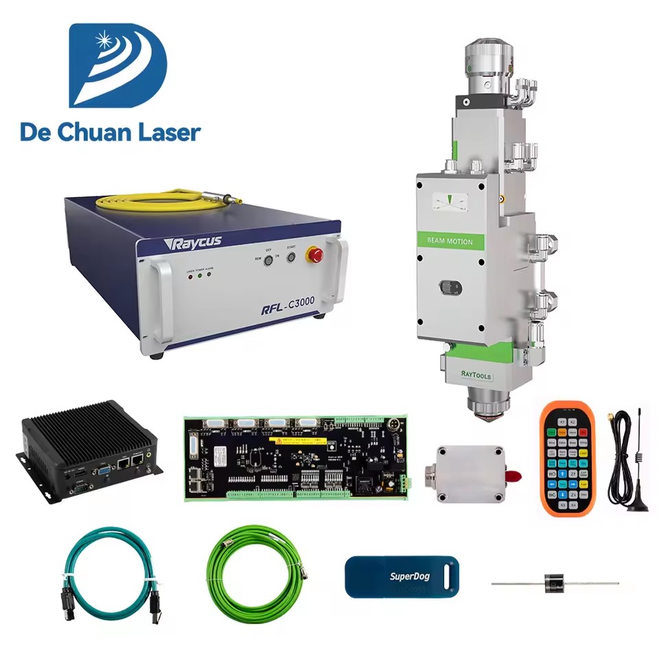 Laser Equipment Part 3 in 1 3KW Laser Source Raytools Bm110 Raytools XC3000S for Laser Cutting Machine