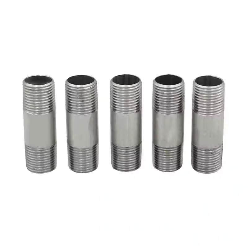 JUFENG Brand NPT/BSP Threaded Stainless Steel Casting Pipe Connector Coupling Nipple Set Low Pressure Hydraulic/Pneumatic
