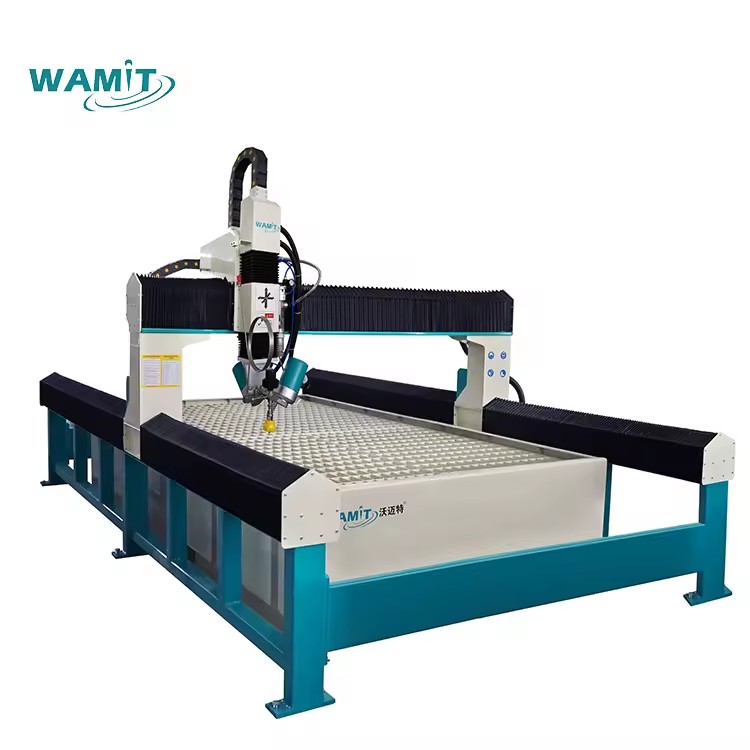 Customized AV 5 Axis CNC Waterjet Cutter Stable Abrasive Water Jet Cutting Machine for Glass