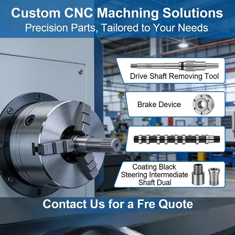 Drive Shaft Removing Tool OEM Custom CNC Turning Machining Factory Brake Device Coating Black Steering Intermediate Shaft Dual