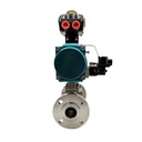 Q641F Pneumatic Flange Ball Valve Stainless Steel Corrosion-Resistant High Water Quick Cut-Off PTFE Sealing 1/2"-2" Port OEM