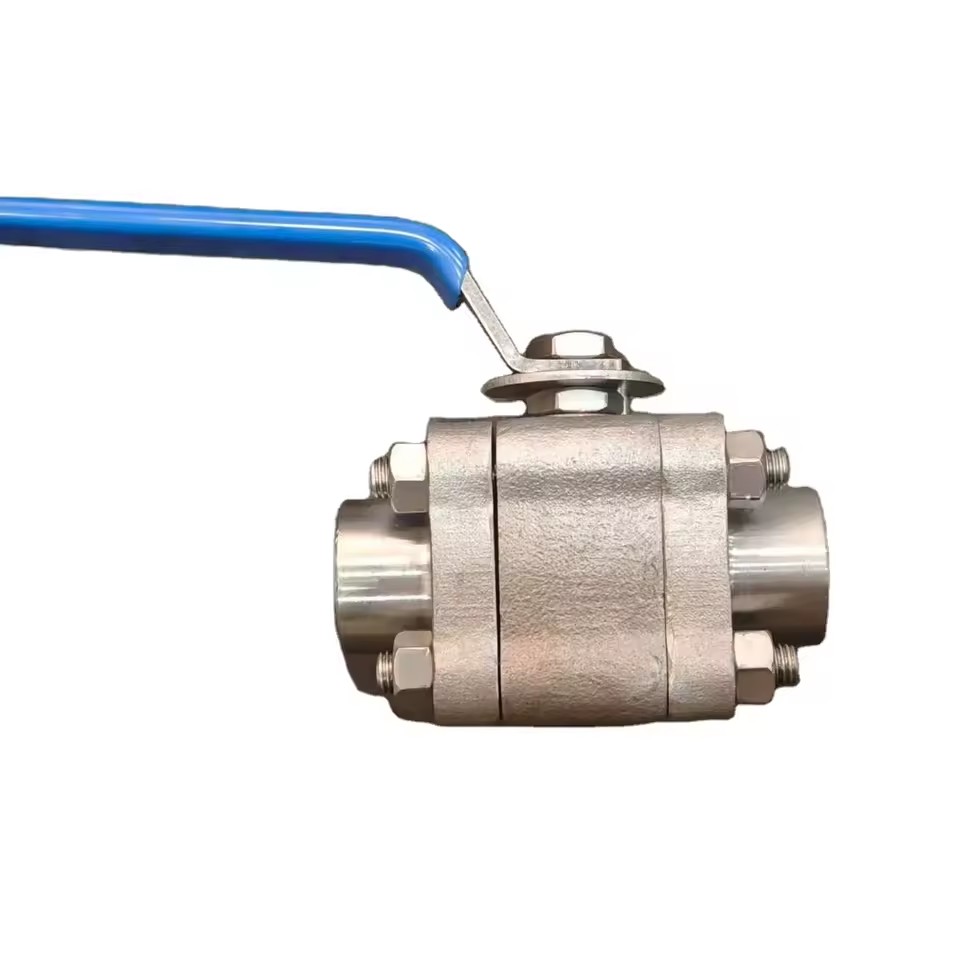 Q11F-25/64P Stainless Steel High Platform Three Piece Ball Valve 2000WOG Pneumatic 1 Inch Water PTFE Sealing Normal OEM