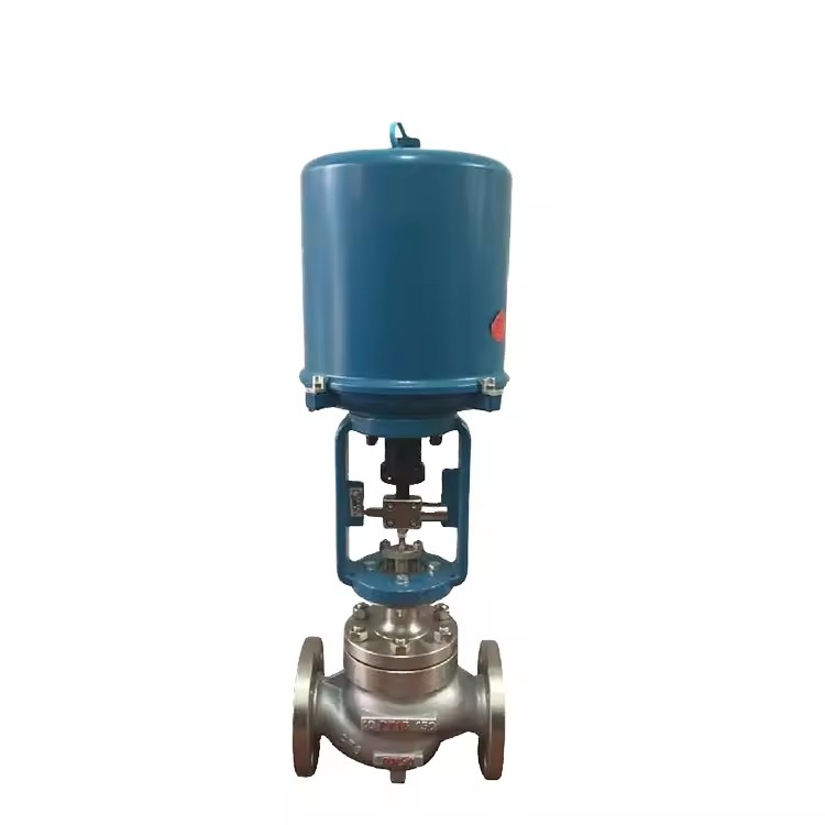 Single Seat IP65 Solenoid Control Valve 220V AC/DC 1-5V Electronic Electric Casting Steel Modulating Gas/Water/Oil OEM EC02