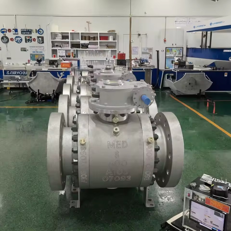 High/Low Temperature Top Mounted Flanged Trunnion Ball Valve High Pressure 200 psi Hydraulic OEM Stainless Steel 304 PTFE