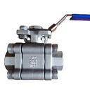 Kh Q11F-64P 2000WOG Three-piece Ball Valve Industrial Use Chemical Plants Lithium Battery Industries Water/Steam/Oil Media