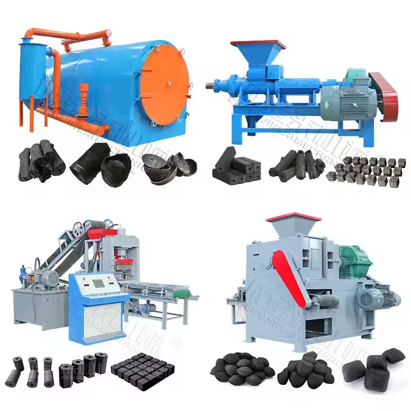 Factory Coal Charcoal Sugarcane Bagasse Briquette Machine Charcoal Making Machine Price Coconut Charcoal Production Line Plant