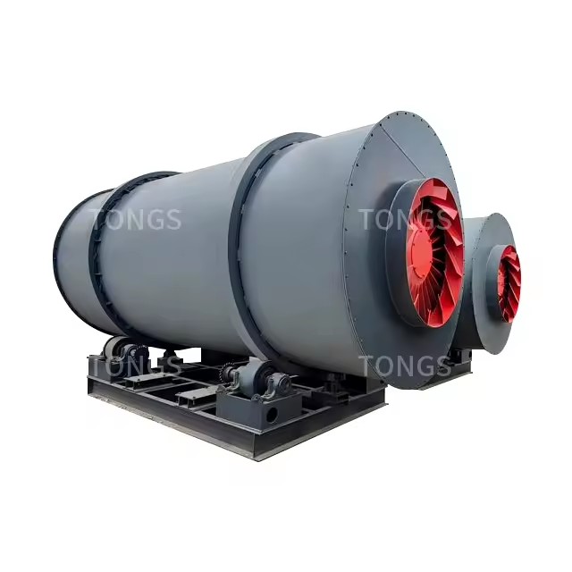 New Industrial Rotary Drum Dryer for Food Processing with PLC & Motor High Capacity Rotary Drying Equipment