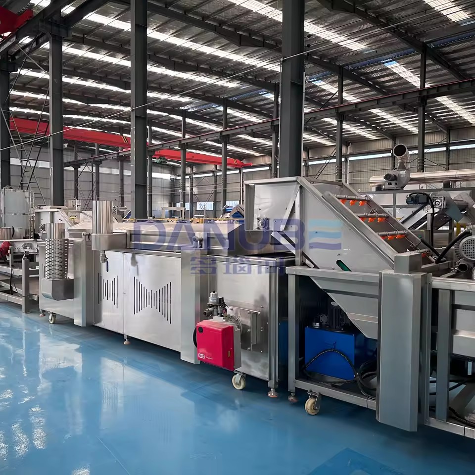 Automatic Potato Chips Fried Line Potato Cleaning Peeling Slicing and Frying Production Line