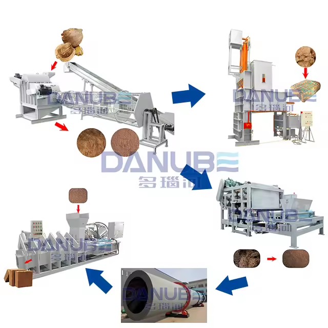 Spot Supply Coconut Husk Processing Line Coconut Peeling Machine Coconut Shell Screening Machine