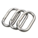 Factory High Quality 304 316 Stainless Steel Heavy Duty Connector Quick Link O Ring Carabiner Straight Snap Hook