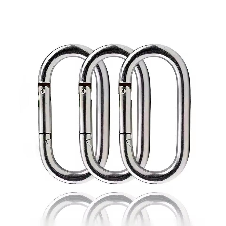 Durable 304 Stainless Steel Safety Buckle - Black Oval Style for Bags/Pet Gear/Outdoor Equipment