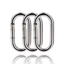 Durable 304 Stainless Steel Safety Buckle - Black Oval Style for Bags/Pet Gear/Outdoor Equipment