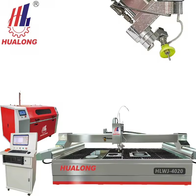 Stone Machinery HLRC-4020 Marble Water Jet Cutters Stone Cutting Machine 5 Axis Water Jet Cutting Machine for Graniet