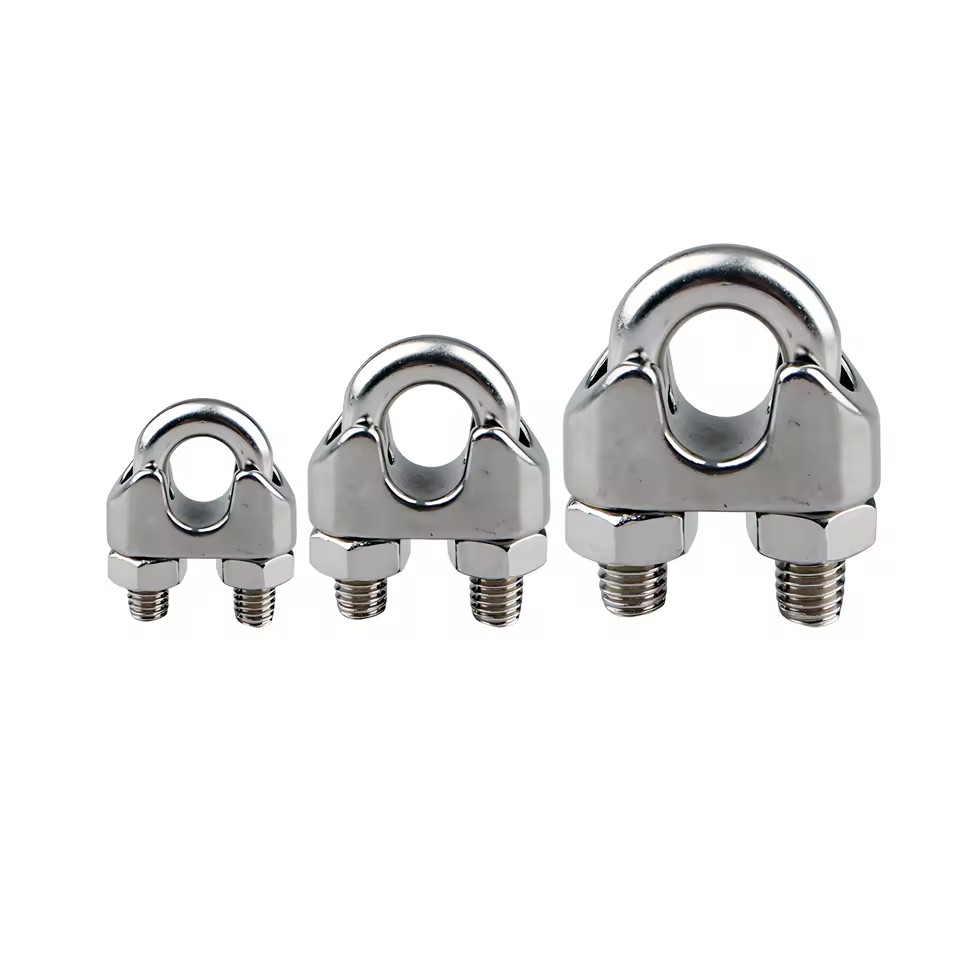 High Quality Marine Grade Heavy Duty Din 741 Wire Rope Clip Clamp Stainless Steel Wire Rope Clip for Rigging