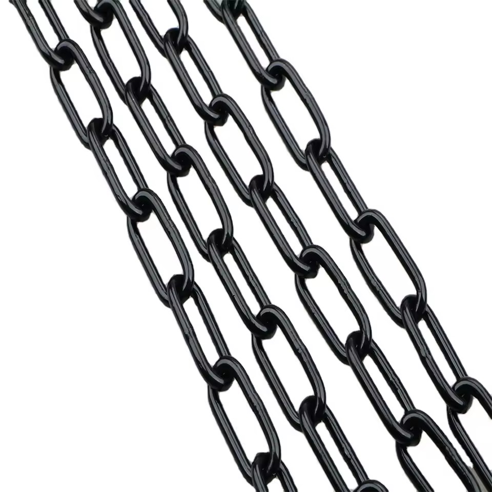 Factory Direct Custom Din766 Din763 Zinc Galvanized Welded Chain Long Link Anchor Swing Black Iron Chain for Lifting