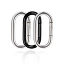 Factory High Quality Oval Durable Bag Carabiner Open Spring Snap Hook for Climbing O Ring Carabiner Znic Straight Black Snap