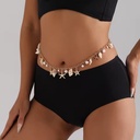 TZ024 Bohemian Body Chain: Shell, Starfish & Faux Pearl Waist Jewelry for Beach Vacation, Summer Festival Fashion Jewelry Set
