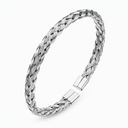 18K Gold-Plated Stainless Steel Wire Braided Open Cuff Trendy Party Hip-Hop Unisex Bangle Gift