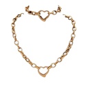 Stainless Steel Gold Plated Heart Pendant Charm Jewelry Set Trendy for New Year Weddings Anniversaries Children's Gifts