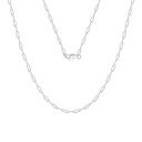 Wholesale Italian Jewelry S925 Sterling Silver 18K Gold Plated 1.8mm Curb Paperclip Thin Chain Necklace for Women Men