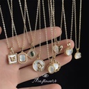XL043 True Shell French Light Luxury Style Necklace Commuting Daily Clavicle Chain Necklace