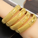 Vintage Women High Quality Custom Gold Plated Copper Jewelry Bangles for Indian Style Luxury Wedding Classic Jewelry