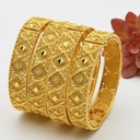 Chinese Chunky Bangles Gold Plated Alloy Copper Luxury Wedding Jewelry Joias De Luxo Fancy Jewellery for Ladies Women