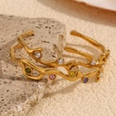 18K Gold Plated Stainless Steel Jewelry Bangles for Women