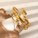18K Gold Plated Stainless Steel Jewelry Bangles for Women