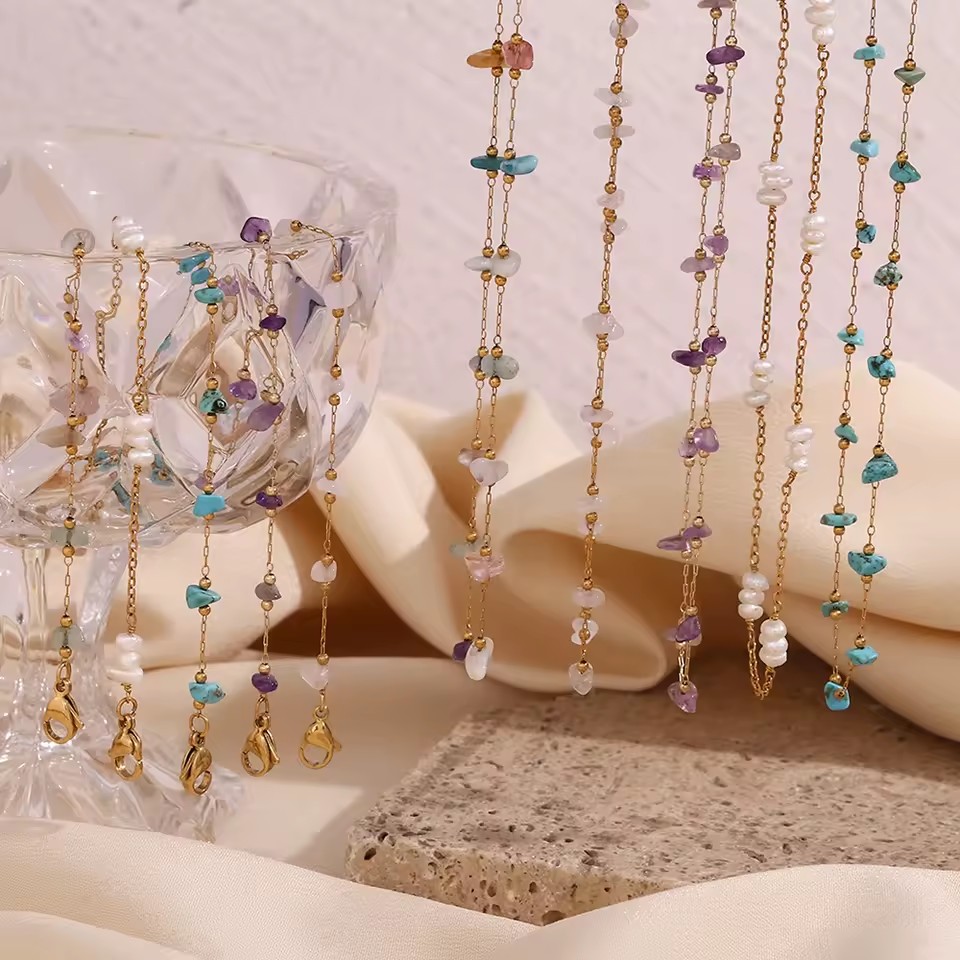 18K Gold Plated Stainless Steel Jewelry Sets for Women