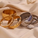 18K Gold Plated Stainless Steel Jewelry Bangles for Women