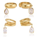 18K Gold Plated Stainless Steel Jewelry Earrings for Women