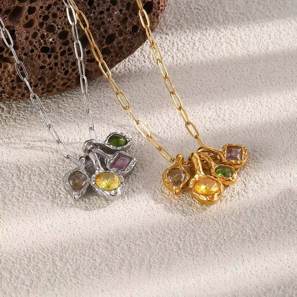 18K Gold Plated Stainless Steel Jewelry Necklaces for Women