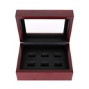 1 Piece with 6 Ring Slots Wooden Championship Ring Display Box