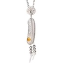 Marvelcolour Sterling Silver Eagle Feather Charms Necklace Jewelry Accessories for Men