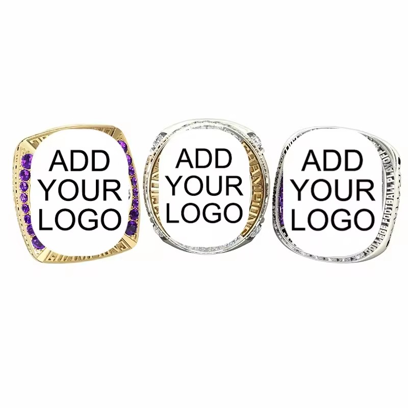 Antique Zinc Alloy 925 Silver Edmonton Championship Rings