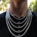 Hot-selling European American Cross-border Hip-hop Zircon Tungsten Tennis Chains Necklace Womens High-end Jewelry Mens