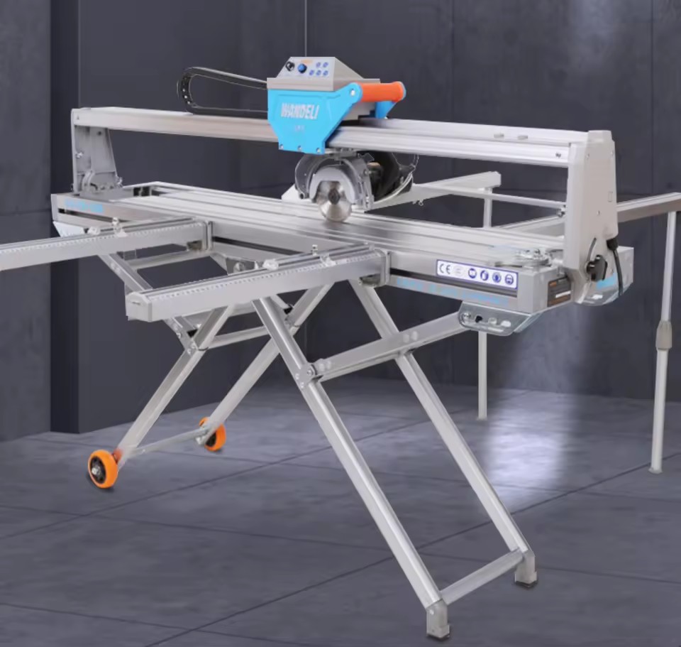 Wandeli QX-ZD-1200 Automatic Stone Cutting Machine Water Jet 45 Degree Cutting Machine 1200mm Electric Marble Tile Cutter 1200mm