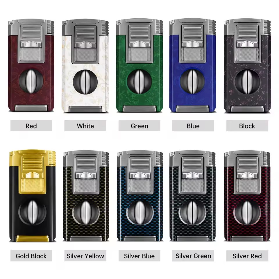 CIGARLOONG New Design Torch Lighter Refillable Butane Jet Gas Lighter Waterproof Metal Smoker Portable Cigar Cigarette Lighter